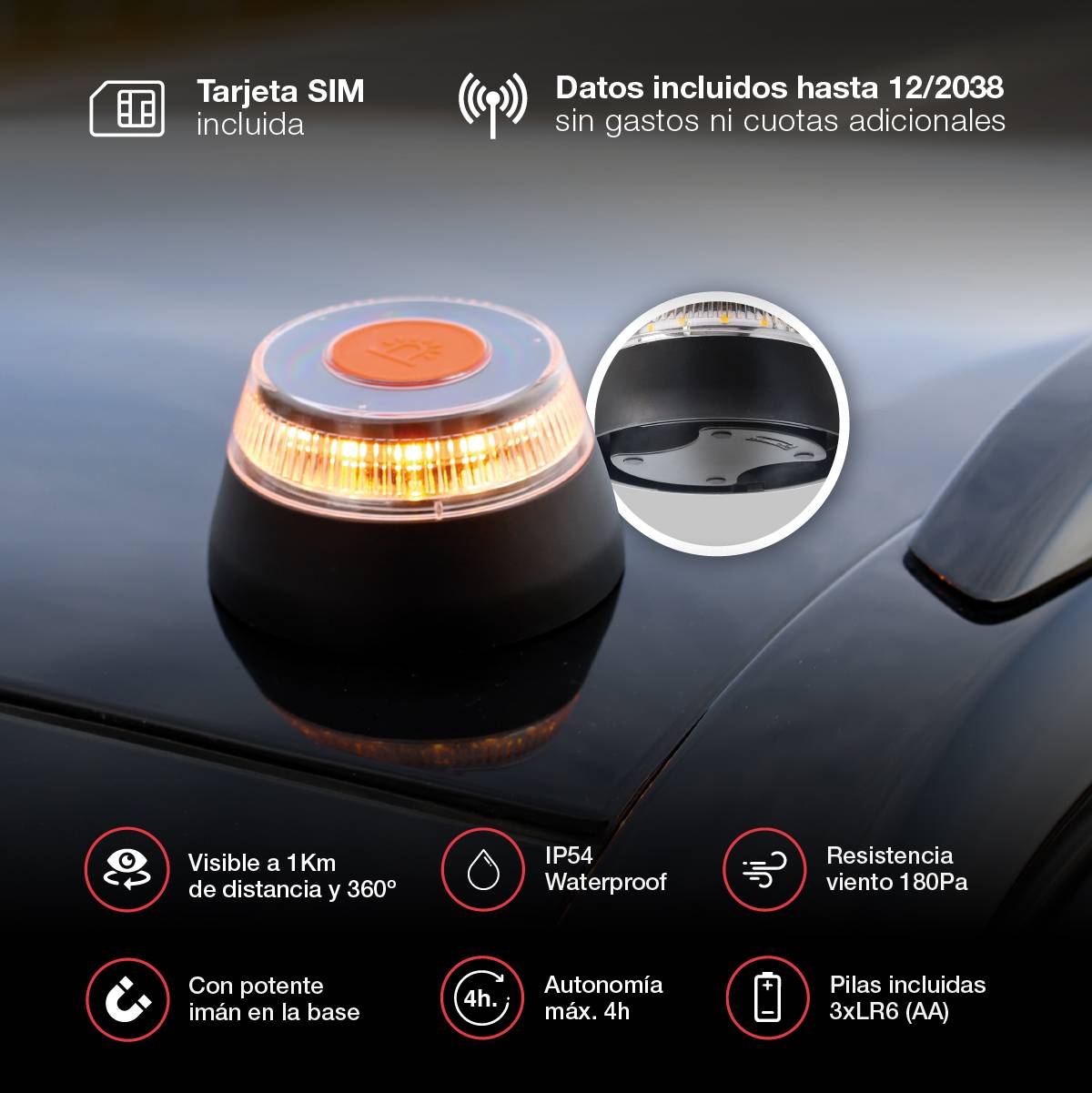 Baliza V16 IoT conectada PMK